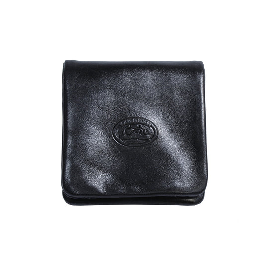 Tony Perotti black bull leather coin pouch — Italico 1636 nero
