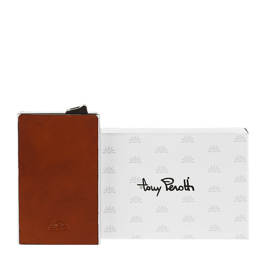 Tony Perotti Nevada 3771 honey — the card holder with its white Tony Perotti box