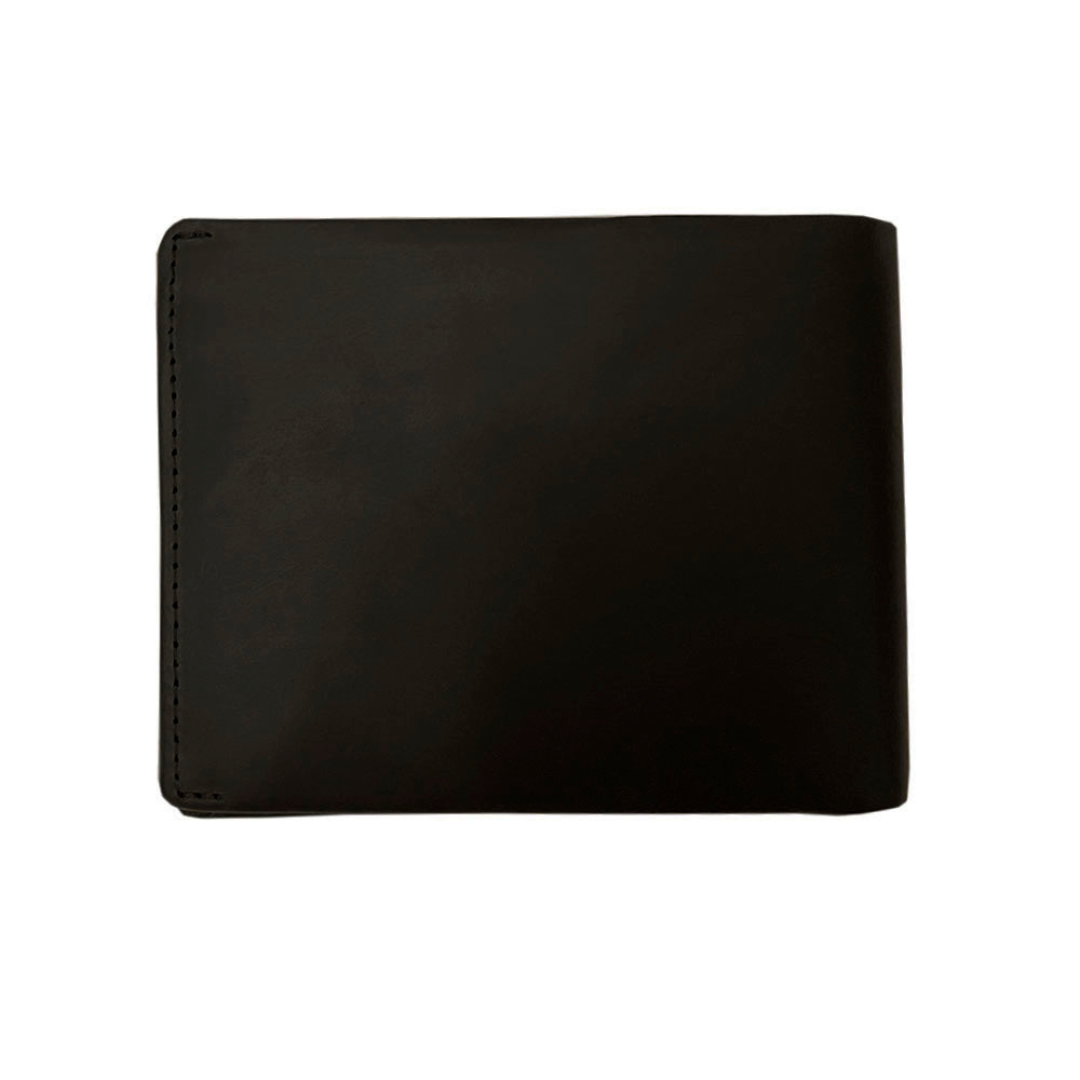 Tony Perotti Men’s Black Vintage-Look Leather Bifold Wallet with Coin Pocket — Arno 534 nero
