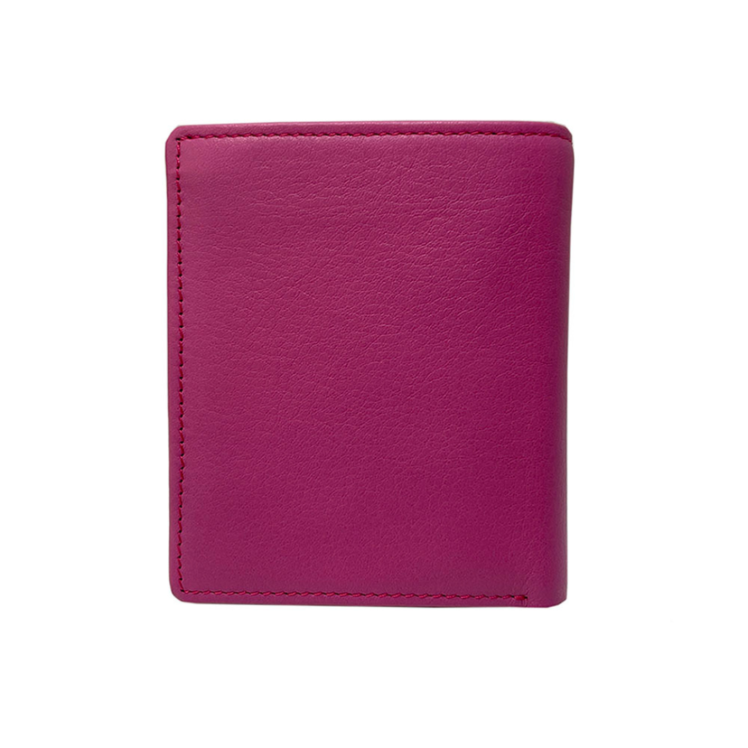 Tony Perotti pink leather wallet on a white background
