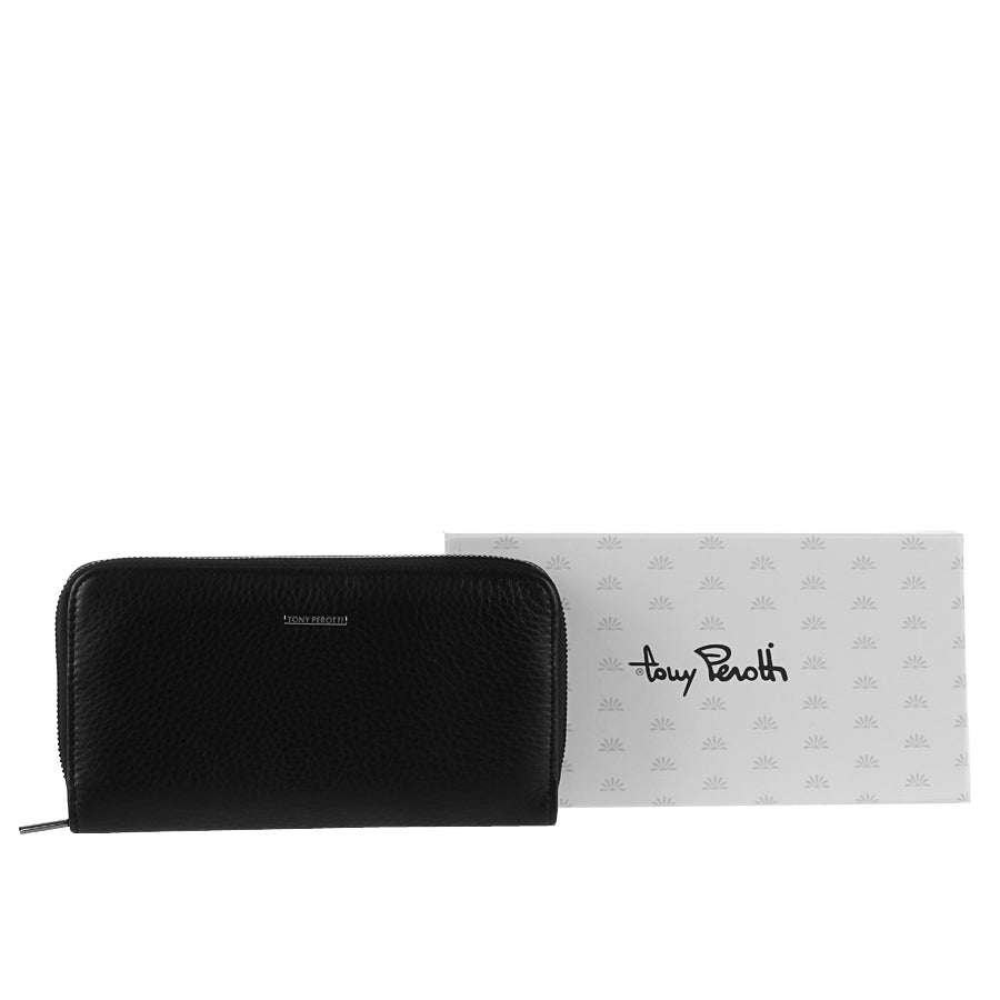 Tony Perotti New Contatto 3622 nero wallet with white branded gift box