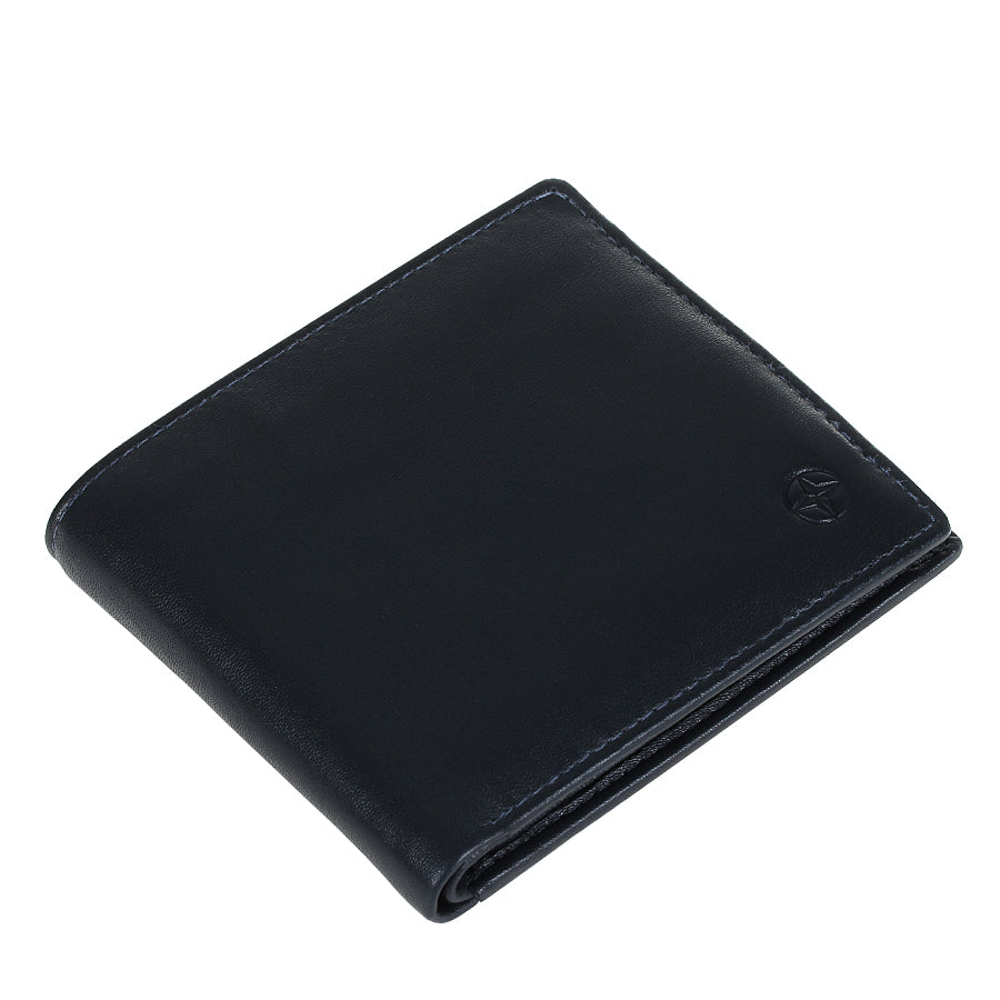 Navy Cortina 5047 wallet closed, top view