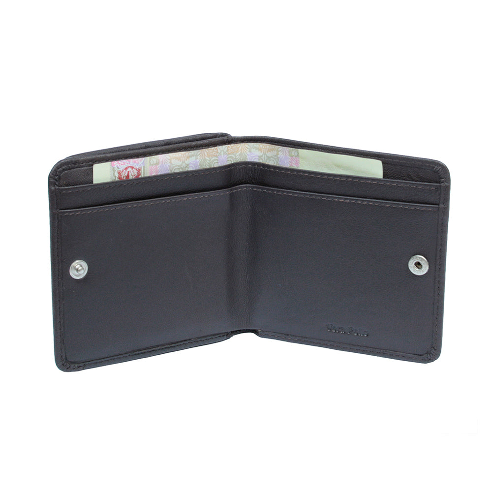 Tony Perotti Cortina 5064 moro opened flat with banknotes in the compartments