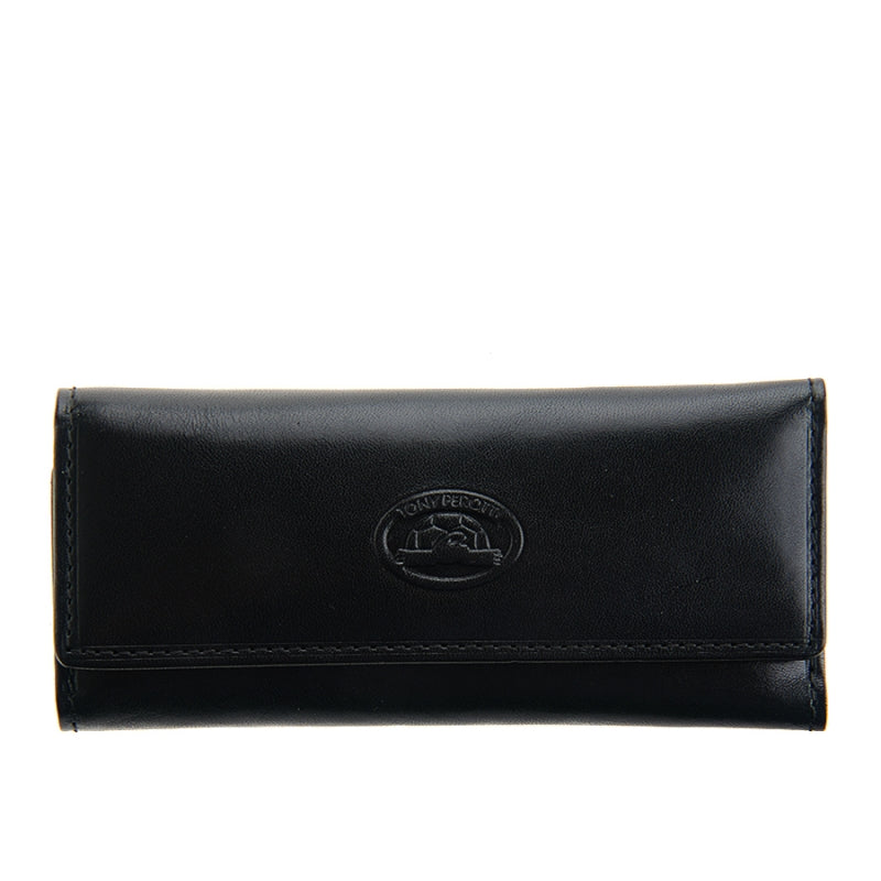 Tony Perotti black bull leather key case — Italico 344 nero