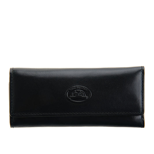Tony Perotti black bull leather key case — Italico 344 nero