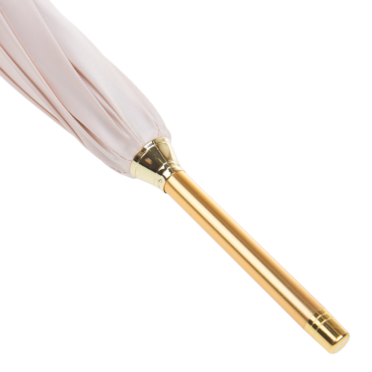 Gold-tone tip of the Pasotti ivory cane umbrella — Ivory Bocciolo