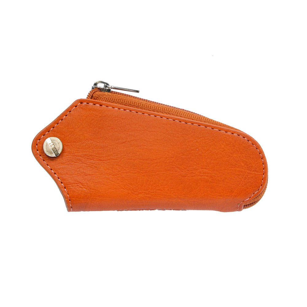 Tony Perotti Nevada 2694 arancio — lying at an angle, showing the tapered shape and the silver zip pull