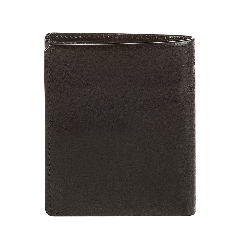 Back of Tony Perotti Nevada 3504 nero black leather compact wallet