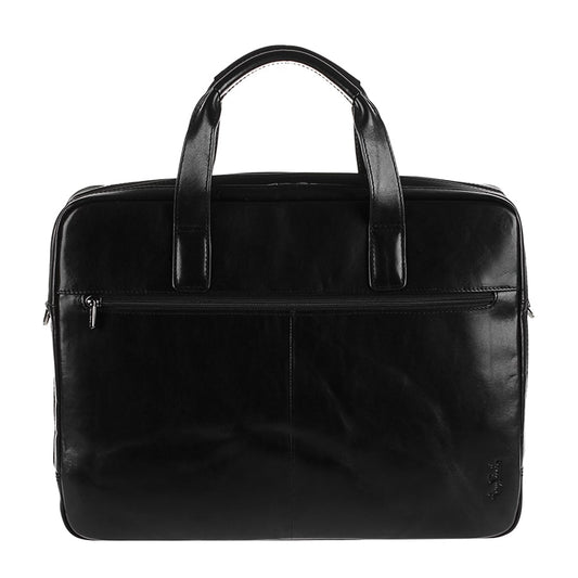 Briefcase men's leather black Tony Perotti Italico 9954 nero