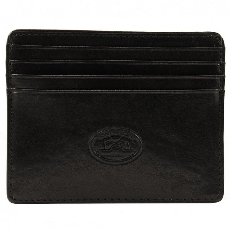 Tony Perotti black leather card holder — Italico 2236 nero
