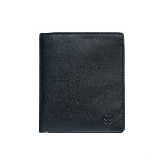 Tony Perotti black calf leather vertical bifold wallet — Cortina 5079 nero