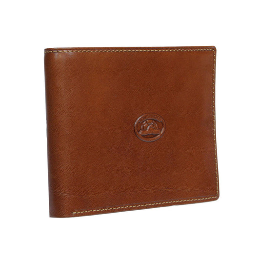 Tony Perotti Italico 537 cognac men's leather bifold wallet — angled front view