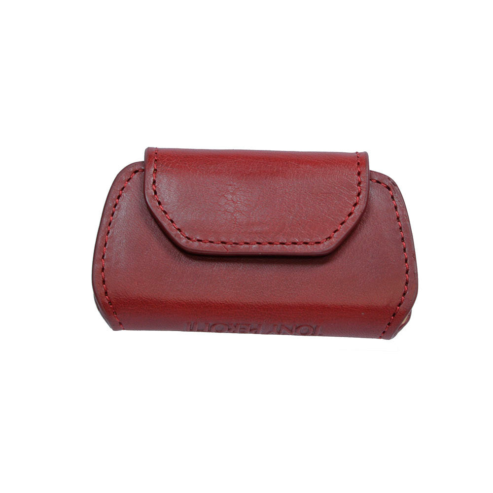 Tony Perotti Nevada KR-199 rosso — red leather key organiser closed, the cover folded over the keys