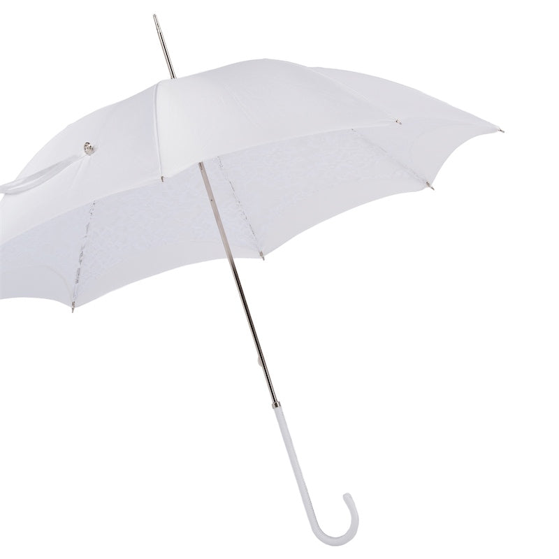 Pasotti white lace wedding umbrella  on a white background
