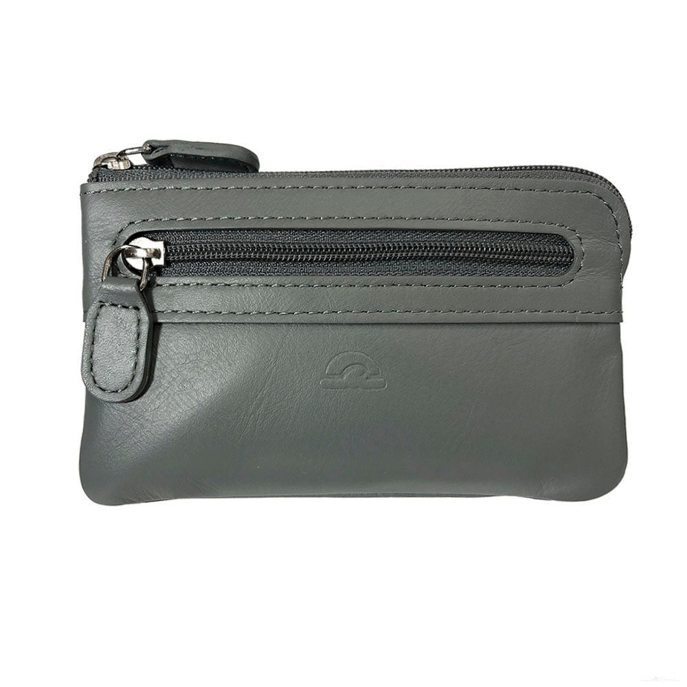 Tony Perotti New Rainbow 359 grigio — front view: the main zip along the top and the separate zip pocket below it