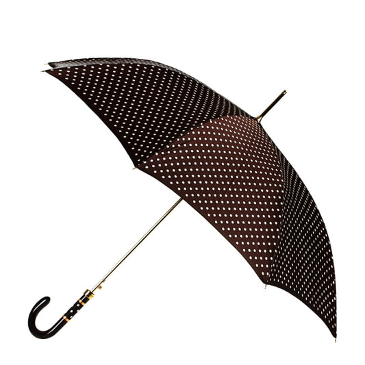 Umbrella cane women's brown with Pea print Pasotti 16-1408/11