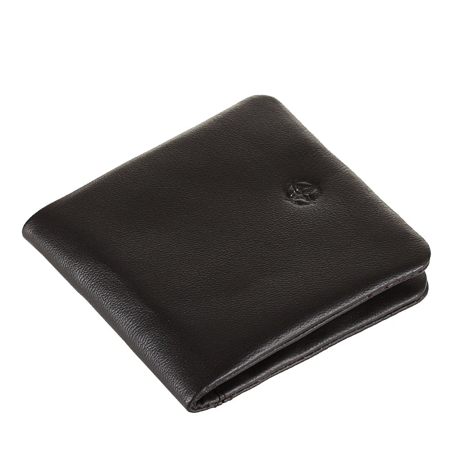 Dark brown Tony Perotti Cortina 5080 moro coin pouch folded, seen from above