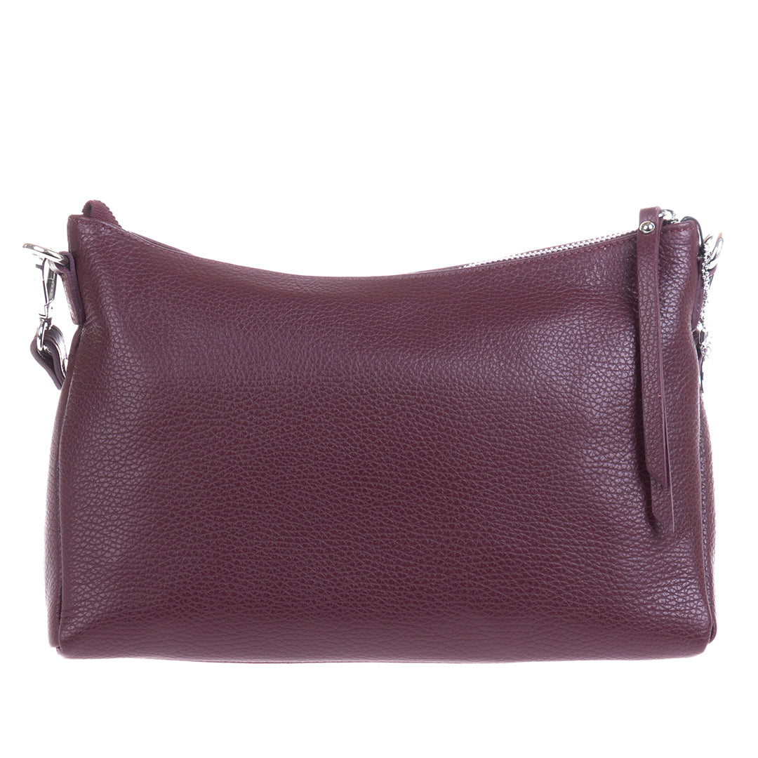 Tony Perotti Borsa CA01A-18BO burgundy leather bag — the plain face without pockets