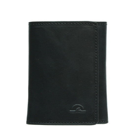 Tony Perotti Nevada 3811+RFID nero RFID compact wallet in black leather with embossed turtle emblem