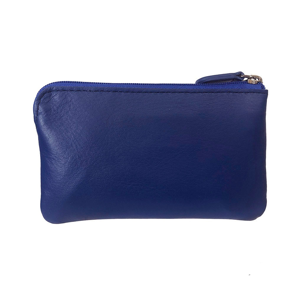 Tony Perotti New Rainbow 359 bluette — the plain back of the pouch in smooth matte calf leather