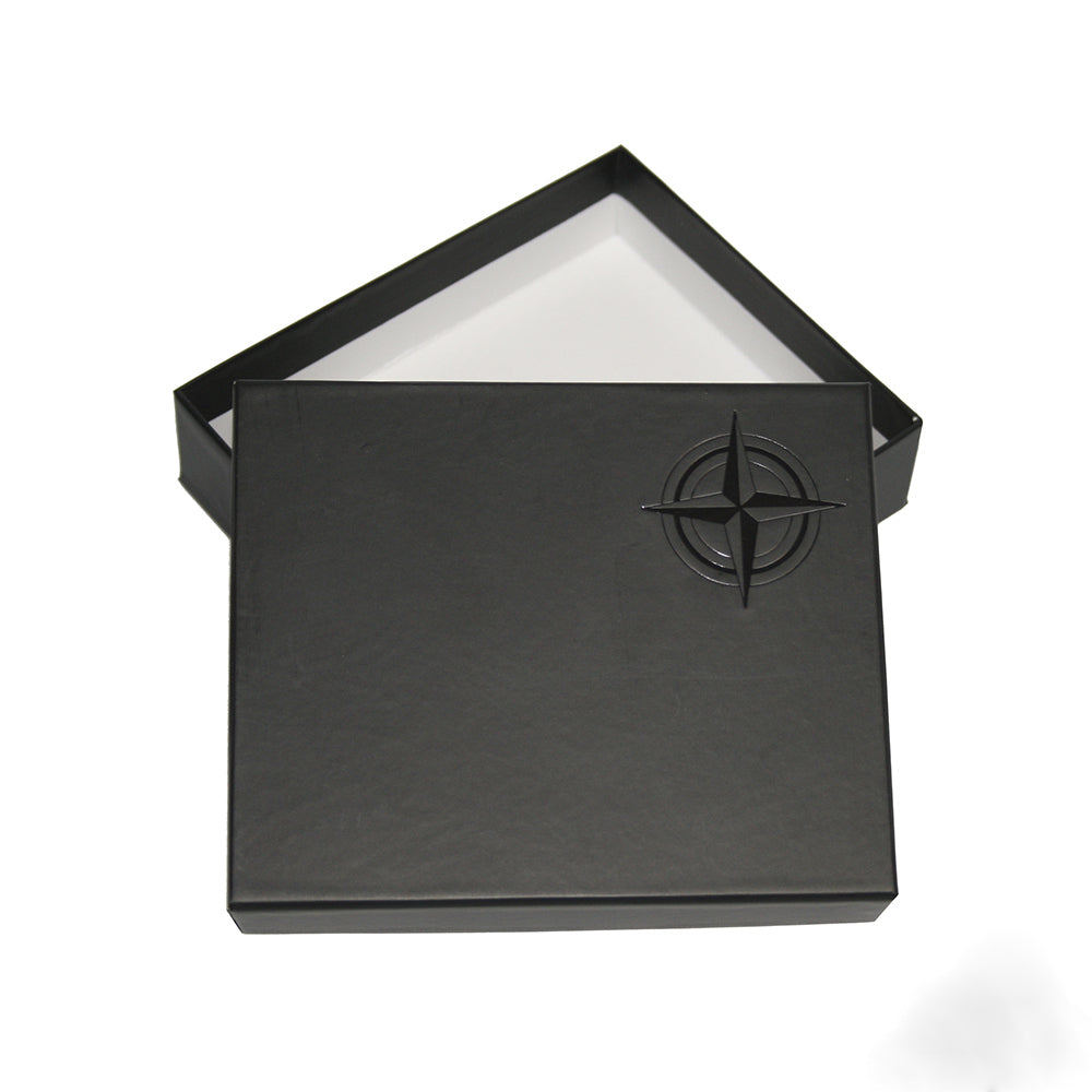 Branded Tony Perotti Cortina gift box with the embossed compass rose, supplied with the item