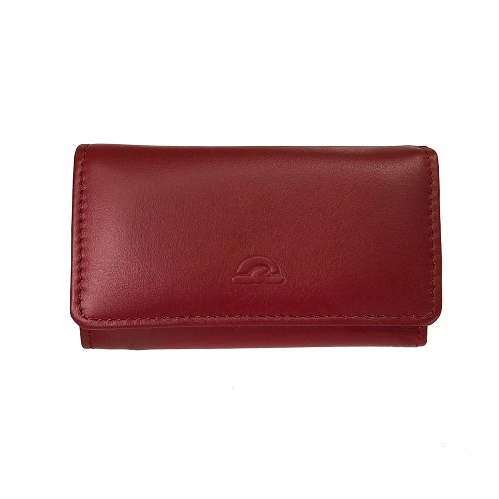 Tony Perotti New Rainbow 1117 rosso — closed at an angle, showing the soft matte calf leather and the press stud
