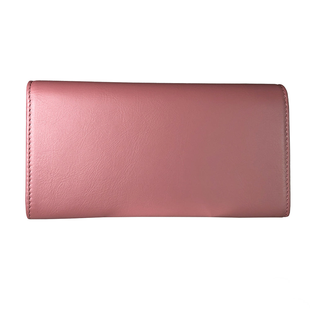Rear view of the powder pink New Rainbow 3435 wallet