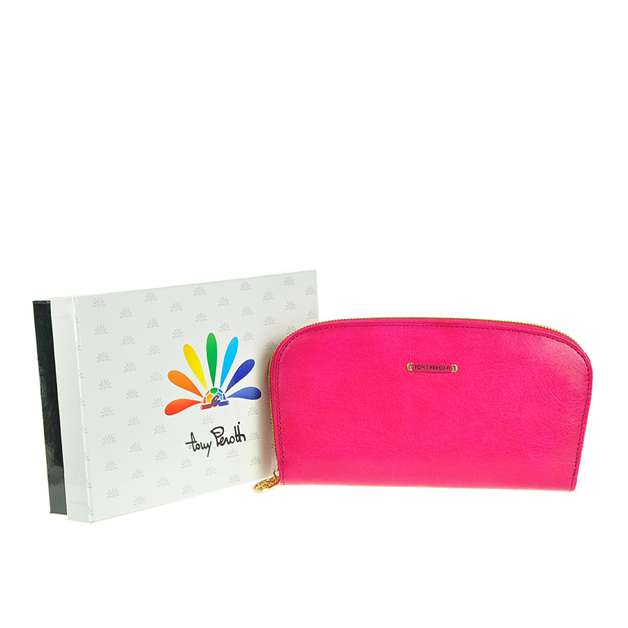 Tony Perotti Topkapi 3424 geranio wallet with white branded gift box