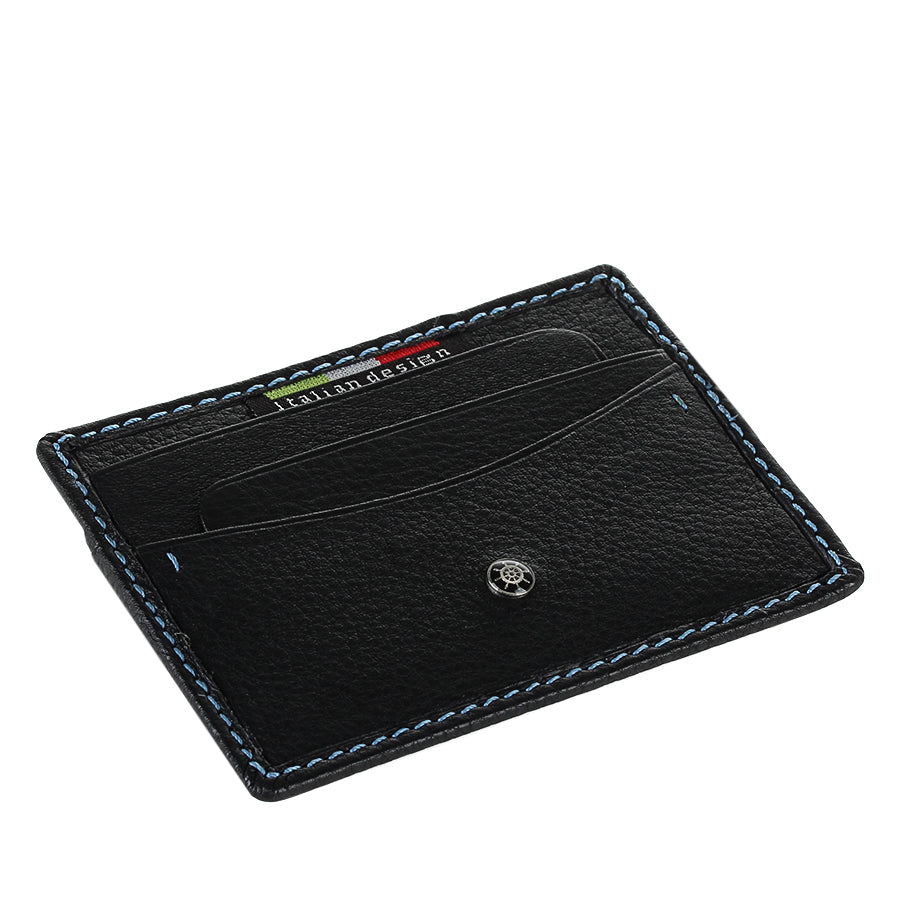 Tony Perotti Timone 11043 nero — lying at an angle, showing how flat the case is
