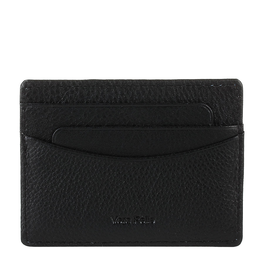 Tony Perotti Timone 11043 nero — the back face with more card slots and «Vera Pelle» embossed