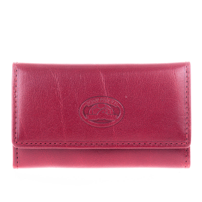 Tony Perotti red bull leather key case — Italico 1117 rosso