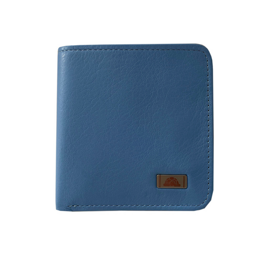 Tony Perotti Contatto 1858S-D+RFID baby women's light blue leather bifold wallet — front view