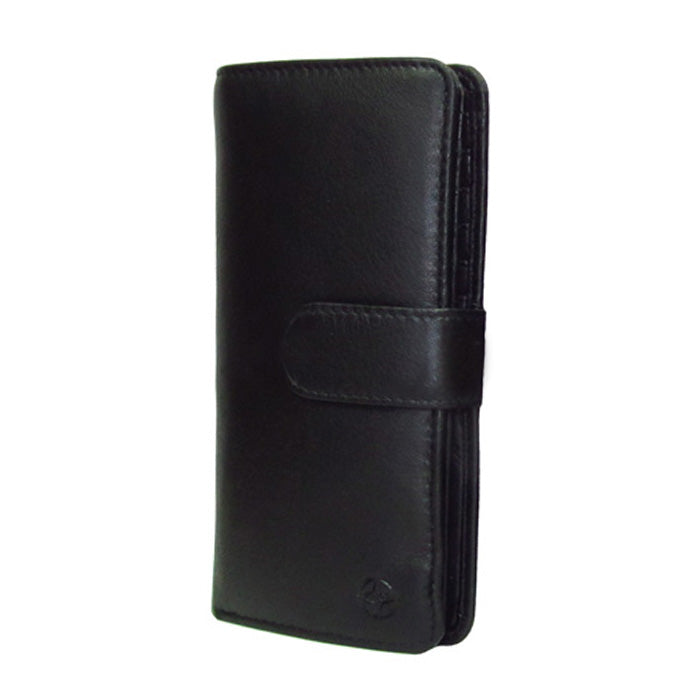Black Cortina 5074 card wallet, angle view