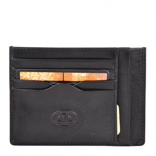 Tony Perotti black leather card holder — Italico 2171 nero