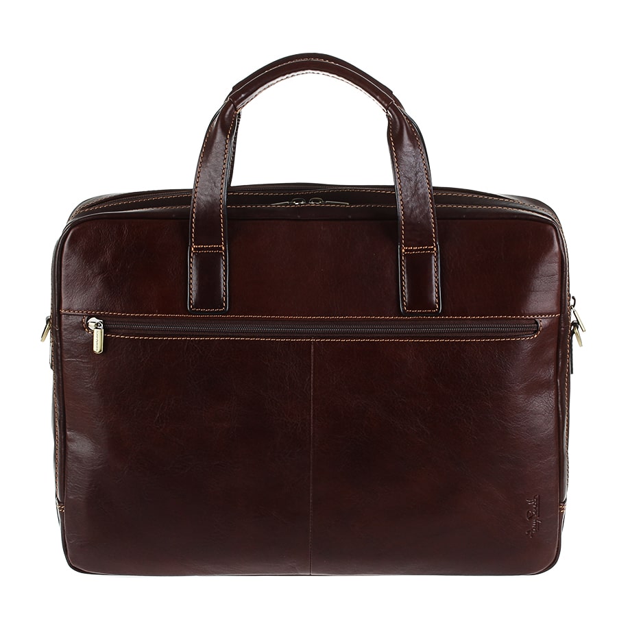 Briefcase men's leather brown Tony Perotti Italico 9954 moro