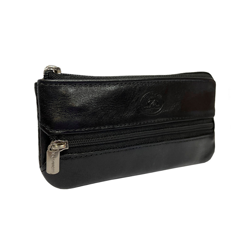 Tony Perotti black bull leather two-sided key case — Italico 2686 nero