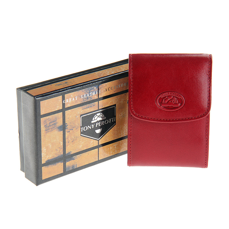 Tony Perotti Italico 1703 rosso — the business card holder with its branded Tony Perotti gift box