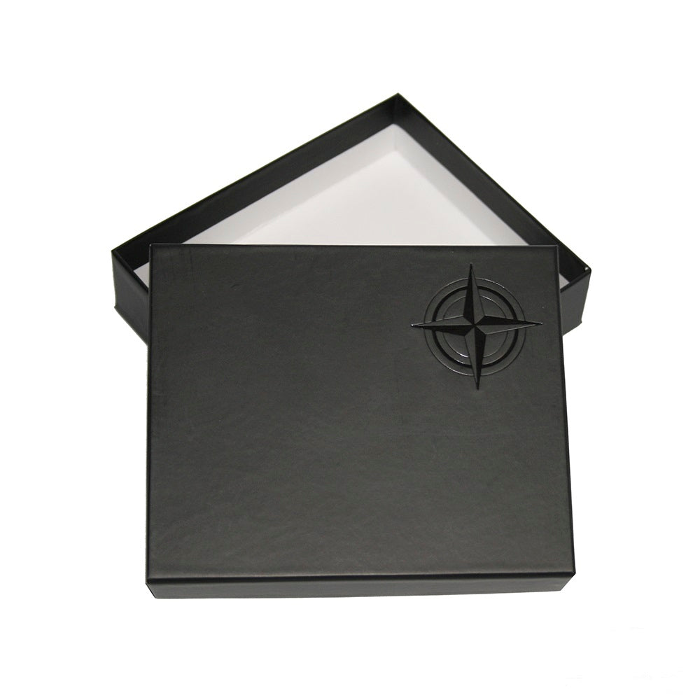 Tony Perotti Cortina 5026 moro — the black Cortina gift box embossed with the compass emblem