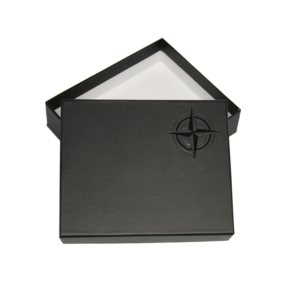 Branded Tony Perotti Cortina gift box with the embossed compass rose, supplied with the item