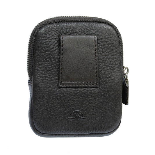 Back of the Tony Perotti Contatto 9145-10.5 — the wide leather belt holder and the embossed turtle emblem