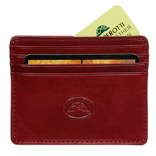 Tony Perotti red leather card holder — Italico 2236 rosso