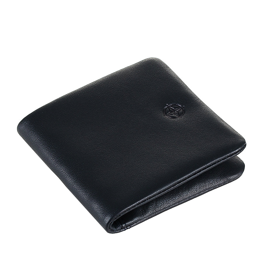 Navy Tony Perotti Cortina 5080 navy coin pouch folded, seen from above