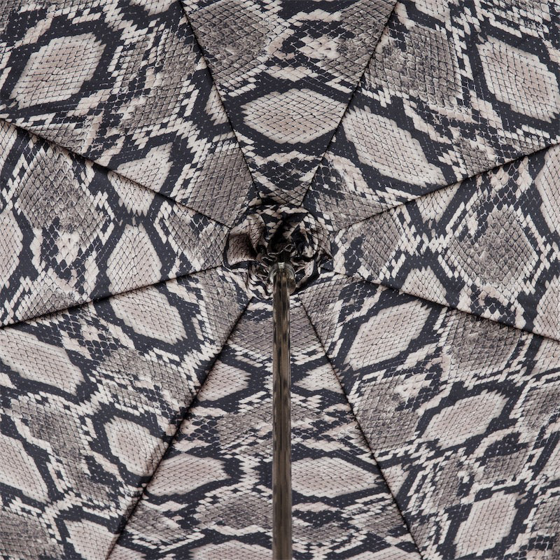 Close-up of the python-print lining on the Pasotti umbrella