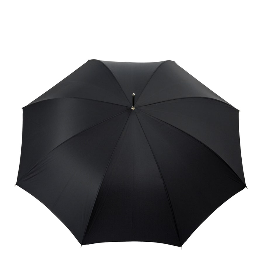 Umbrella cane men's black with silver handle Lion Pasotti 478-OXFORD/18