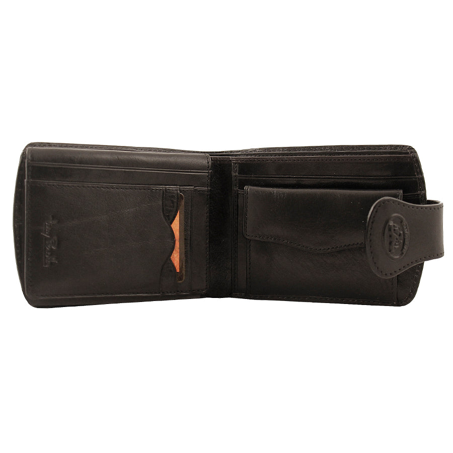 Tony Perotti men’s black leather wallet Accademia 1471 nero with branded gift box