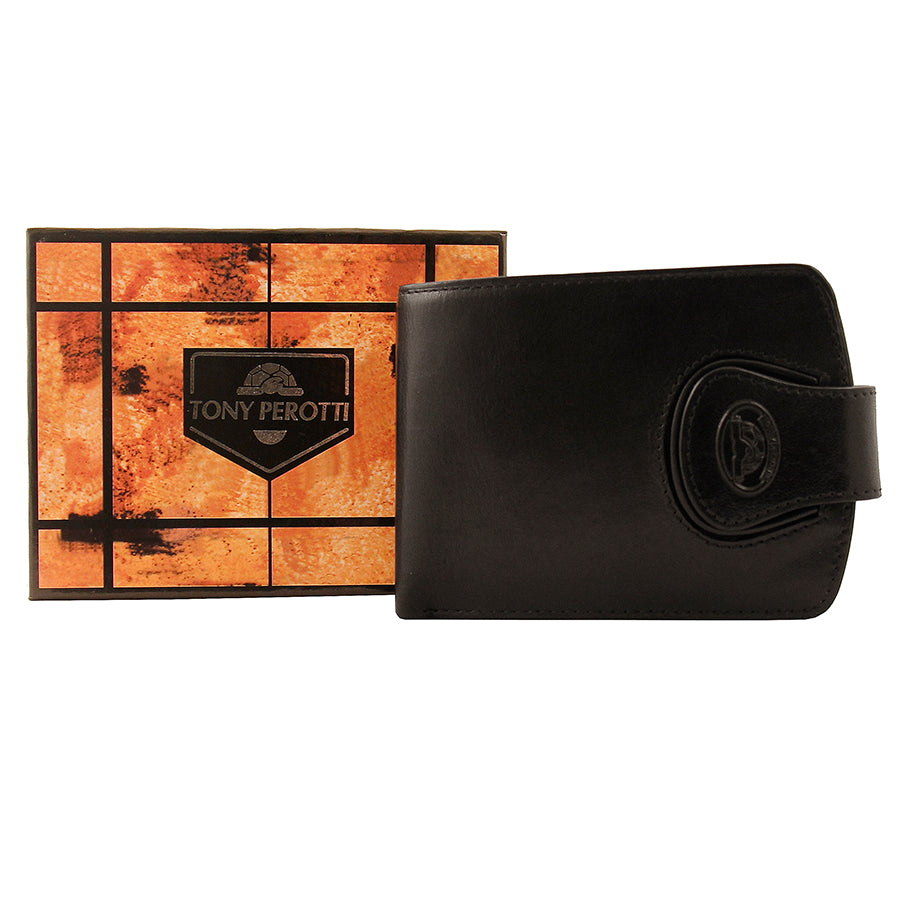 Tony Perotti Accademia leather wallet gift box packaging