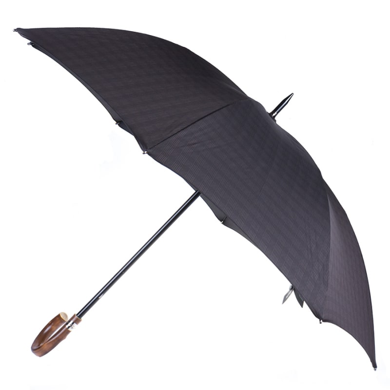 Umbrella cane men's black large with wood handle Pasotti 145 MINIGALLES-13 HT