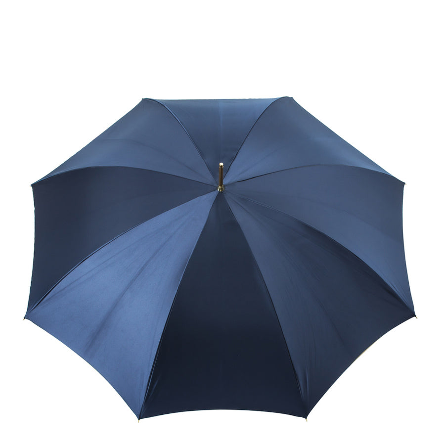 Pasotti Luxury Women’s Blue Dahlia Cane Umbrella — 189 21065-13 P17