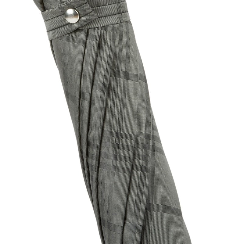 Umbrella cane men's grey plaid with Owl handle Pasotti 478 6434-9 W44