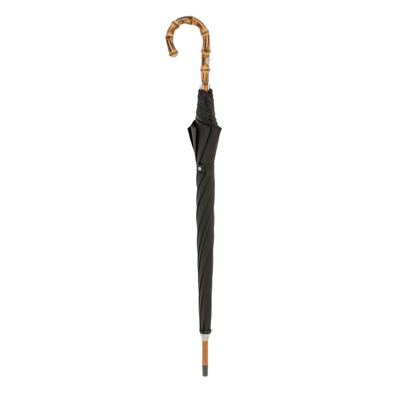 Pasotti men’s cane umbrella folded, full length view